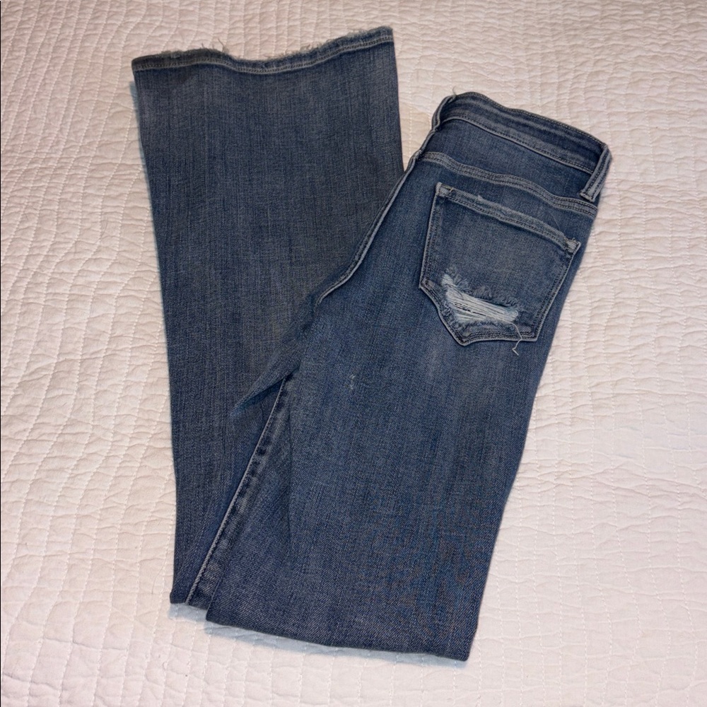 Flying Monkey Blue Flare Distressed Jeans - Picture 7 of 9